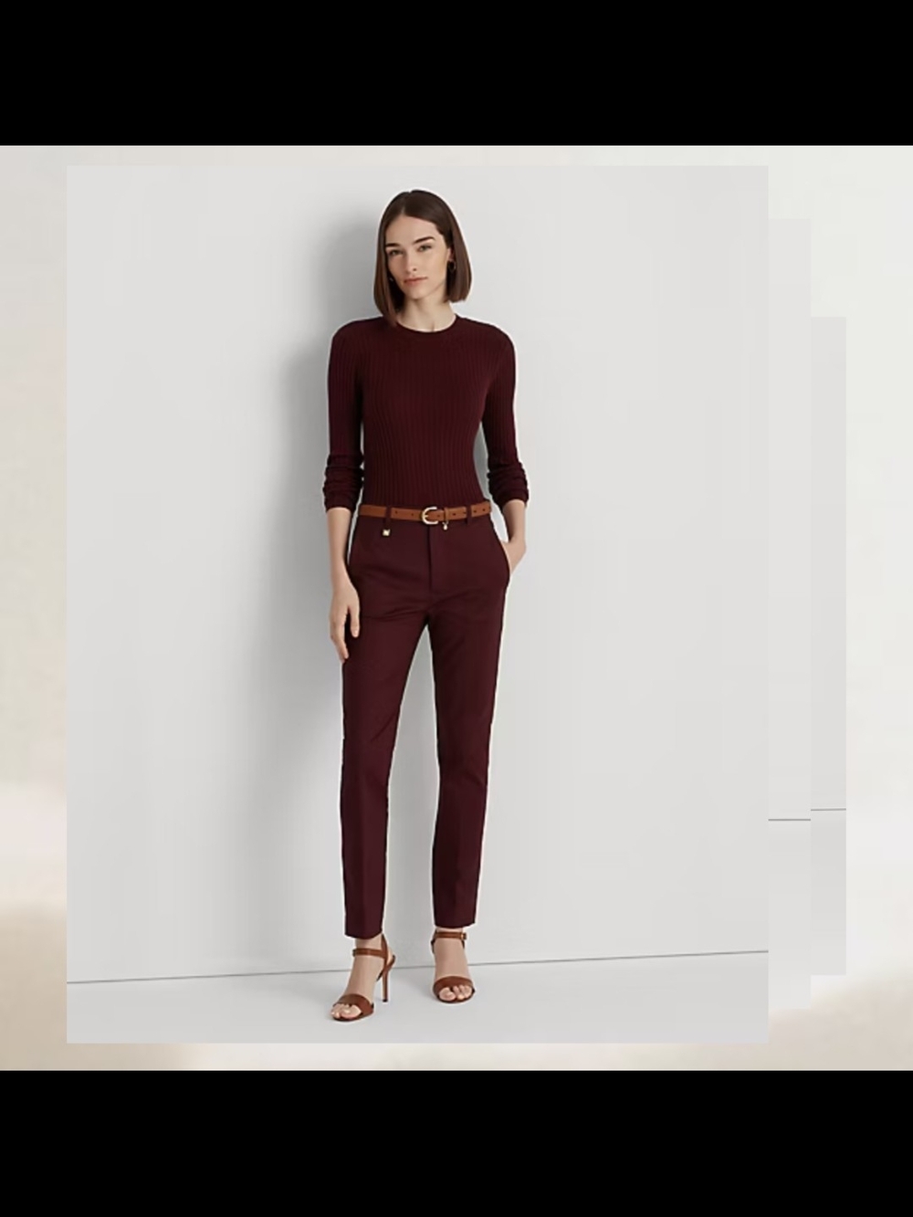 Ralph Lauren Double-Faced Stretch Cotton Slacks 12P